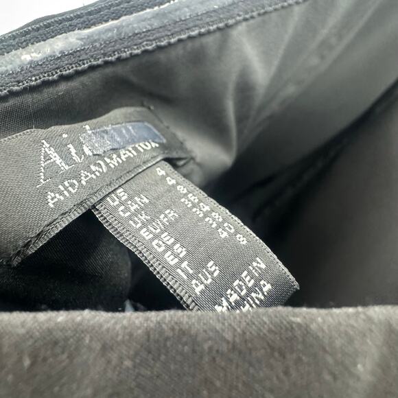 Aidan AIDAN MATTOX Wide Leg Black Crepe Tuxedo Jumpsuit Sleeveless Size 4 - Picture 11 of 12